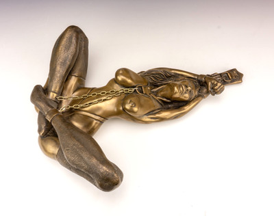 Leigh Heppell - Dita - Erotik Kaltguss Bronze Resin Bondage Lady Figur