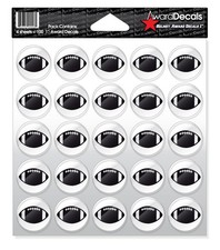 Football Sticker Black 100 1" 20mil Vinyl Made in USA