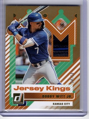 2025 Panini Donruss Jersey Kings Bobby Witt Jr. 4 /10 Relic Gold Royals