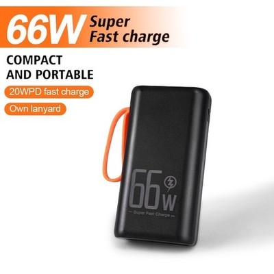 30000mAh Power Bank 66W USB-C schnellladegerät Externer Batterie Ladegerät Handy