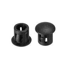 50 Pcs 6mm 1/4" Plastic Hole Plugs Screw Hole Plug Snap Type Cover, Black