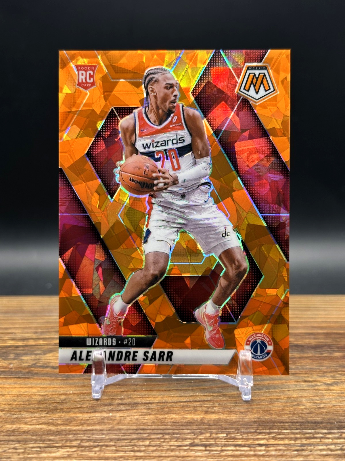 2024-25 Mosaic #216 - ORANGE ICE /49 - Alexandre Sarr Rookie (RC) Wizards