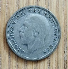 Großbritannien King George V One Shilling 1931 Silber