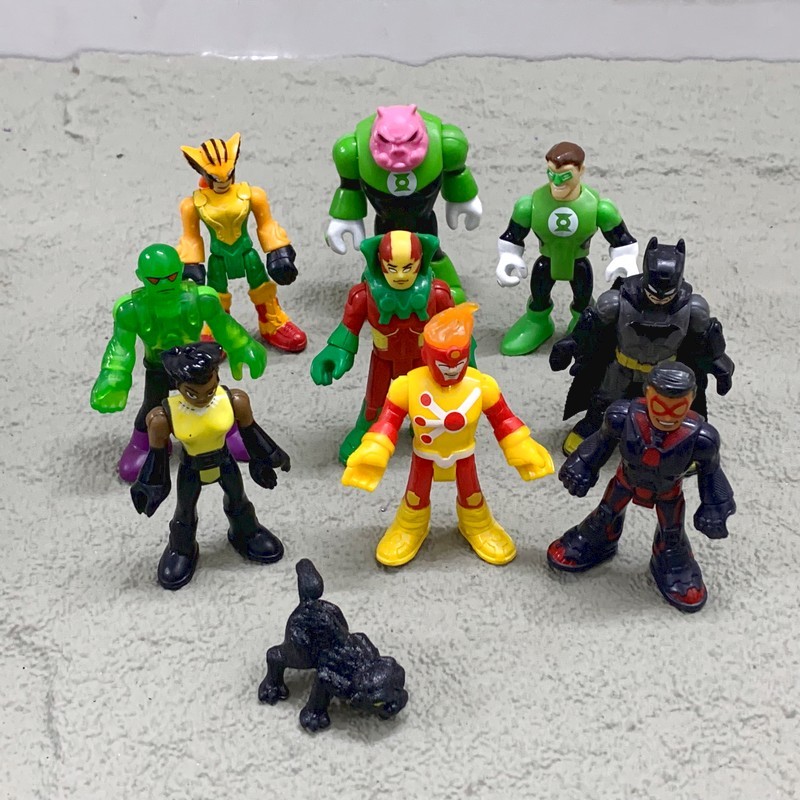 Lot 10pcs Imaginext DC Super Friends Firestorm Miracle Hawk Girl