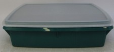 Tupperware 767-1 Tuppercraft Stow  Go Organizer Craft Container Blue Green NOS