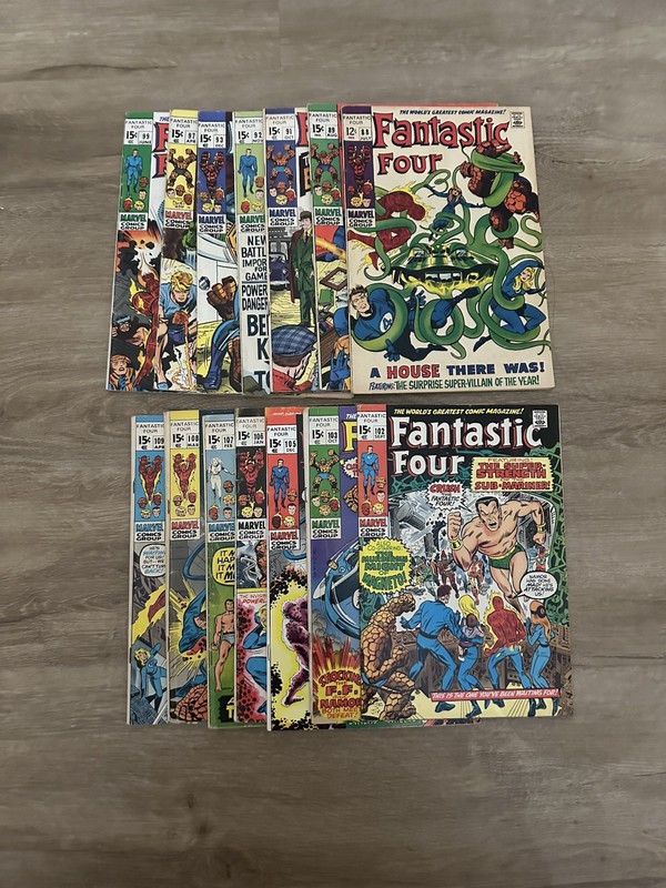 FANTASTIC FOUR Marvel COMIC LOT of 14 SILVER/ BRONZE AGE  see desc for details