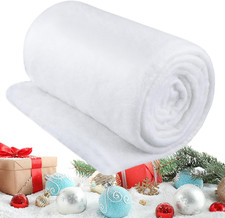 1 Pack 5 ft x 10ft Christmas Snow Blanket Roll for Christmas Decorations Village