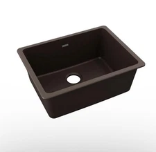 Elkay ELGU2522MC0 Quartz Classic Single Bowl Undermount Sink, Mocha