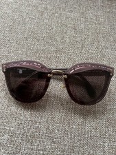 Miu Miu SMU03T SRO-6X1 Women's Pink Glitter Sunglasses Square Acetate 140 mm