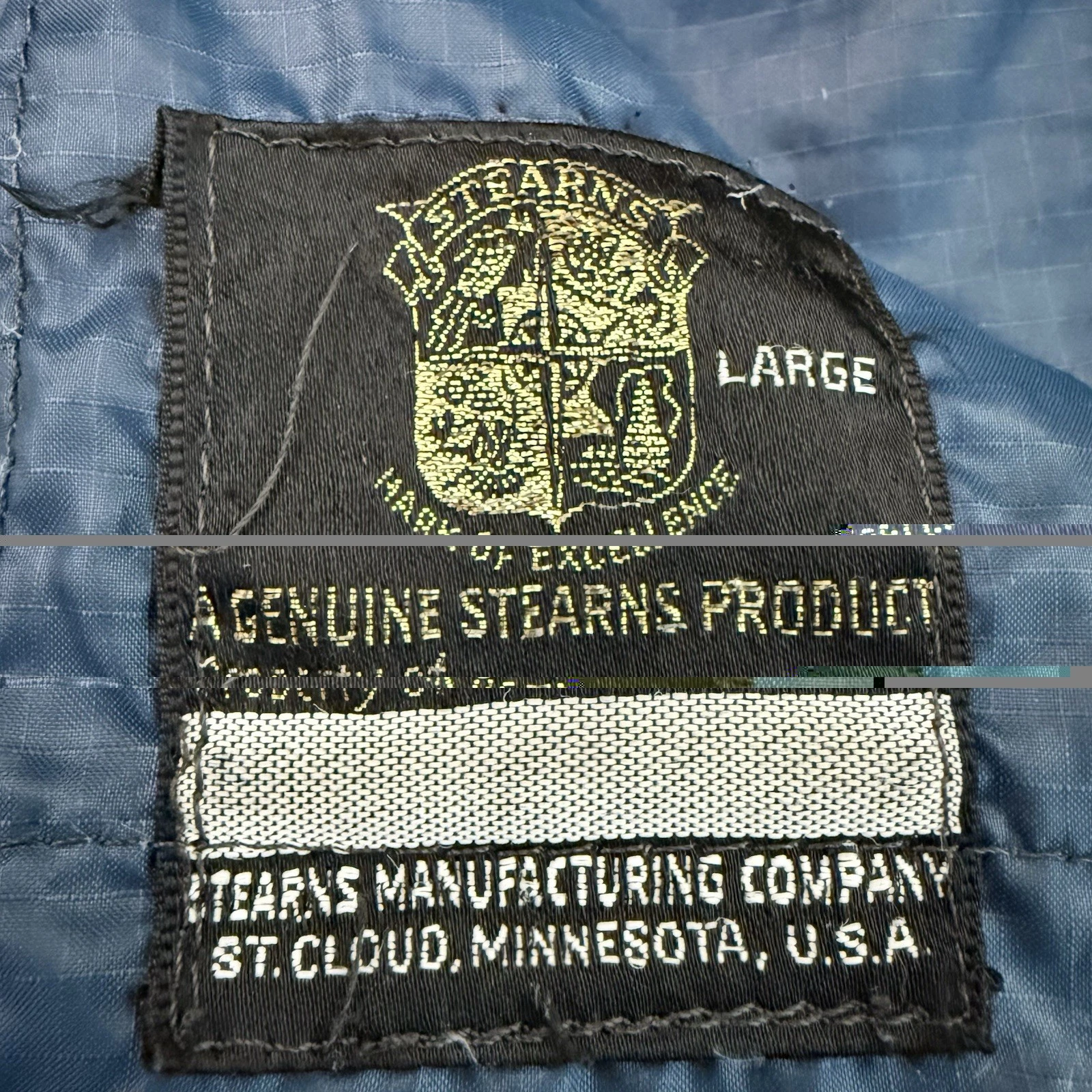 Vintage Stearns Goose Down Insulated Western Denim Look Jacket Large Minnesota image 12