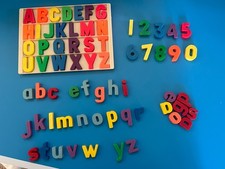 Fisher Price Magnetic Letters Numbers Tray Complete  Extras