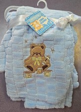 Snugly Baby Blue Yellow Giraffe Blanket Heart Security Lovey