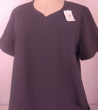 Scrubstar Ladies Gray Sweetheart Neckline SS Scrub Top Size M - New.    B15 