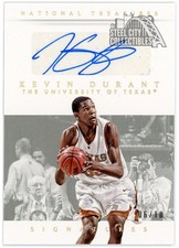 Kevin Durant 2015-16 Panini National Treasures Collegiate Multi-Sport Auto 6/10