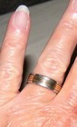Vintage JX 10K Yellow Gold and 925 Sterling Silver UNISEX WEDDING BAND RING Sz 8 — photo 9