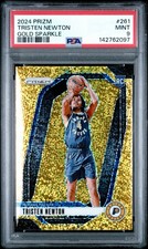 2024-25 Panini Prizm #261 Tristen Newton Gold Sparkle /24 Indiana Pacers PSA 9
