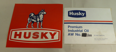 #ad VTG Original Husky Gasoline Gas Motor Oil Barrel Sticker 1970#x27;s 9 1 2quot; x 8 1 2quot; $58.16