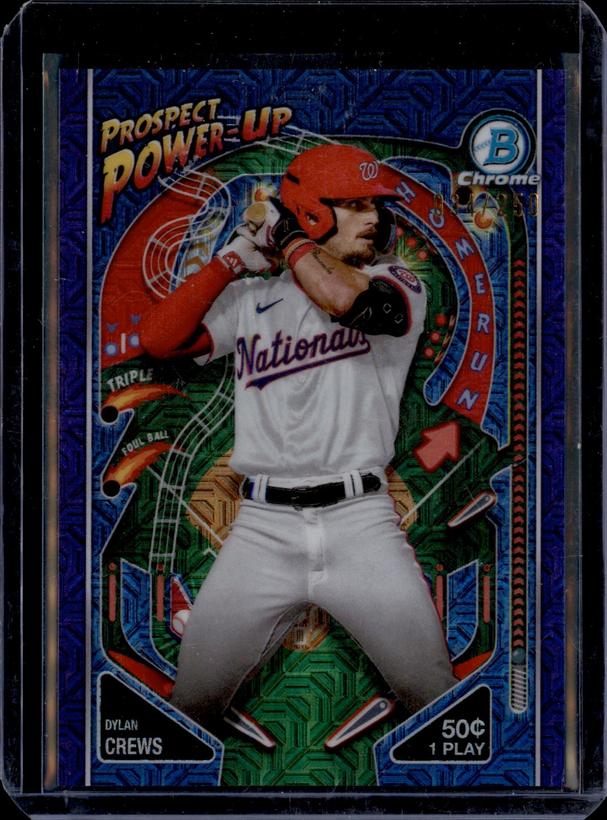 2024 Bowman Chrome Dylan Crews Prospect Power Up Purple 034/250