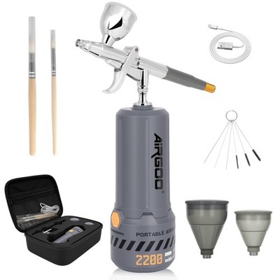 Airgoo Portable Airbrush Kit with Air Compressor MK430-116E with 0.3mm Nozzle...