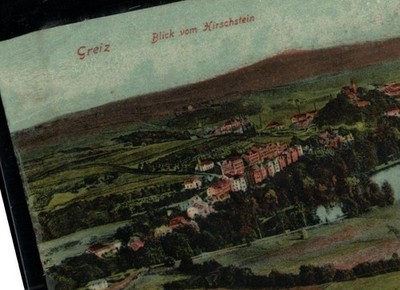 Greiz, view from Hirschstein 1908