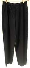 C9 Vintage Giorgio Armani Black Made In Italy Wool Dress Pants 46 -10 Pleated