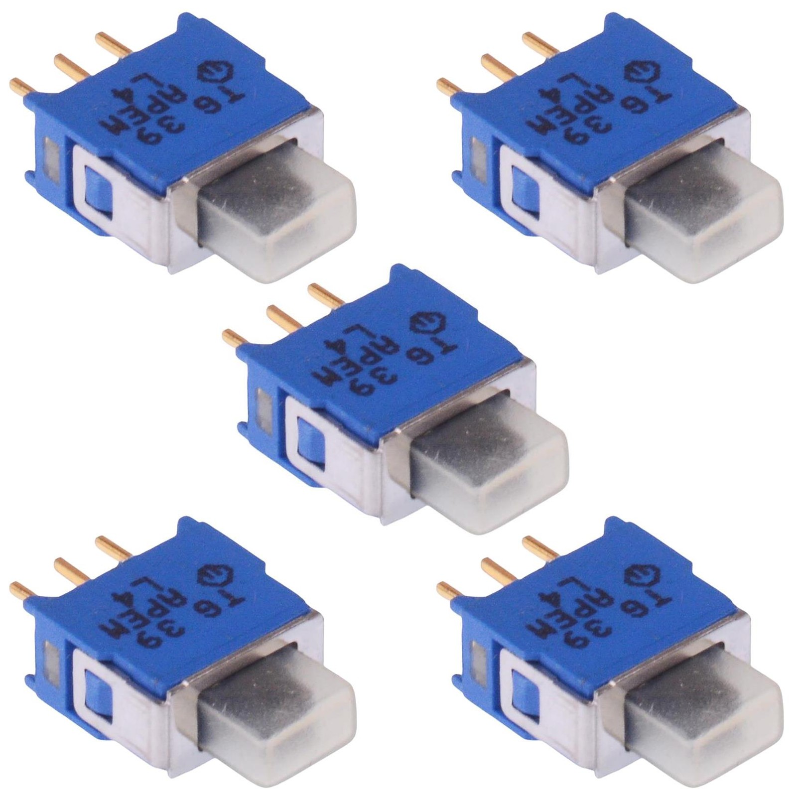 5 x TG39P00050 APEM On-Off-On Subminiature Slide Switch PCB SPDT 0.4A 20V