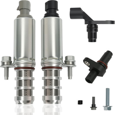 VVT Solenoid Camshaft Crankshaft Position Sensor Kit for Chevy GMC 2.4L 12655420