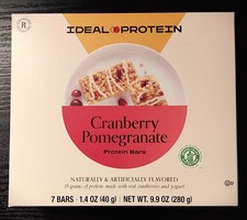 Ideal Protein Cranberry Pomegranate Bars 1 Box 7 Servings BB 09/26 FREE SHIP