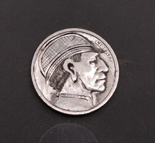 Hand‑Cut Buffalo Nickel – Classic Style - Bowler Hat - Modern Carved Hobo Nickel