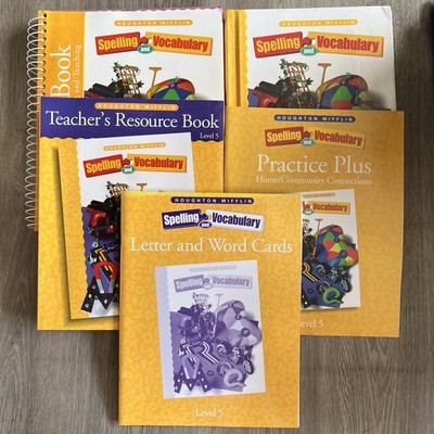 Houghton Mifflin Spelling & Vocabulary Level 5 Yellow Lot of 5 Books Word Study