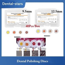 40Pcs Dental Composite Finishing Polishing Discs Coarse/Medium/Fine 9.5/12.5mm