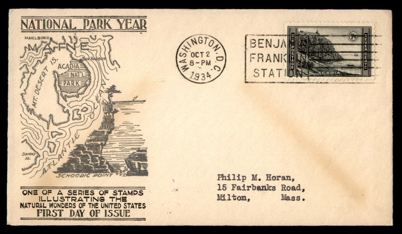 Mayfairstamps US FDC 1934 Washington DC Acadia national park First Day Cover cca