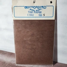 White Ground Model Works S Scale Tar Paper TATTERSALL BROWN 6" x11" pkg 2?