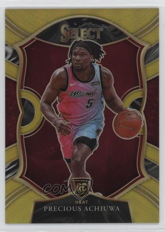 2020 Panini Select Concourse Gold Prizm 1/10 Precious Achiuwa #80 Rookie RC 14cm