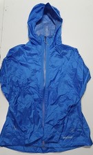 Marmot Windbreaker Lightweight Hooded Jacket Full Zip Women's Size Small Blue