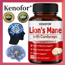 Lion's Mane 4500 mg, supports brain and immune health, cognitive function