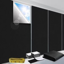 Shatex 79" x 57" 100 Blackout Window Shades Fabric Portable Temporary Blind/Sha