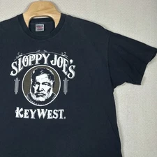 Vintage 90s Sloppy Joe's Key West T-Shirt XXL Ernest Hemingway Single Stitch USA