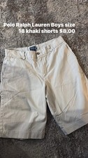 Polo Ralph Lauren Boys Size 18 Khaki Pony Khaki Shorts Preppy Summer
