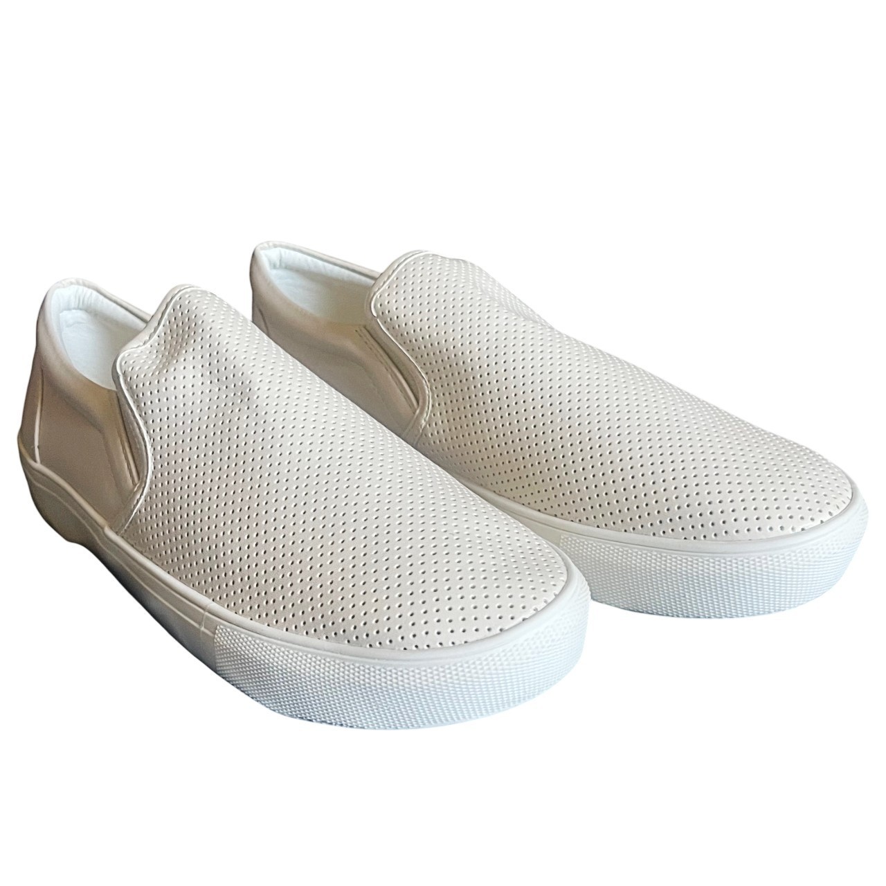 SAOLA Sneakers donna ecopelle traforata beige tomaia suola bianca casual comode 8