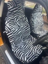 Zebra Print Waterproof Seat Covers Great Quality X2