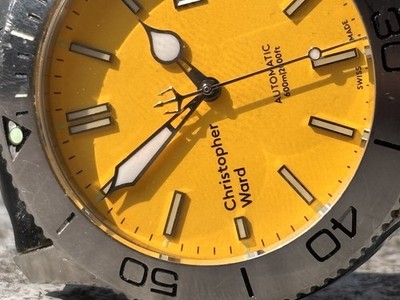 Christopher Ward C60 Trident Pro 600 316L Yellow Ltd Ed 43mm