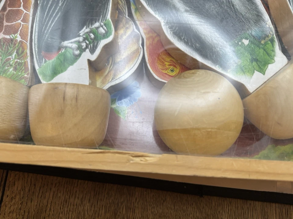 Juego de madera dura Jungle Bowling vintage - Raro Doug & Melissa - Niños 3+ Foto 2 de 4