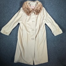 Vintage 50s Cashmere Coat w/ Mink Fur Collar AS-IS Repair Project