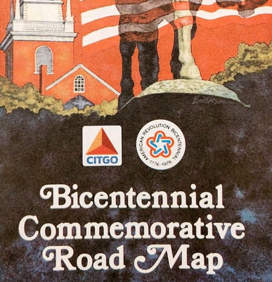 1976 Citgo Road Map Bicentennial Eastern US American Revolution Vintage 11 DWF10