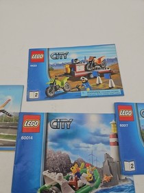 LEGO City Manual Lot: 60014, 60017, 60019, 4433 - Mint Condition Retired Manuals