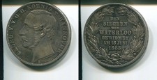 Hanover 1865 B - 1 Thaler in Silver, VF/XF - GEORG V. - Victory Thaler WATERLOO