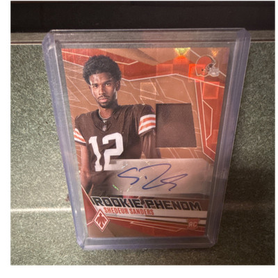 2025 Panini Phoenix Shedeur Sanders Browns Rookie Auto Jersey Bronze /199 #RPJ- 