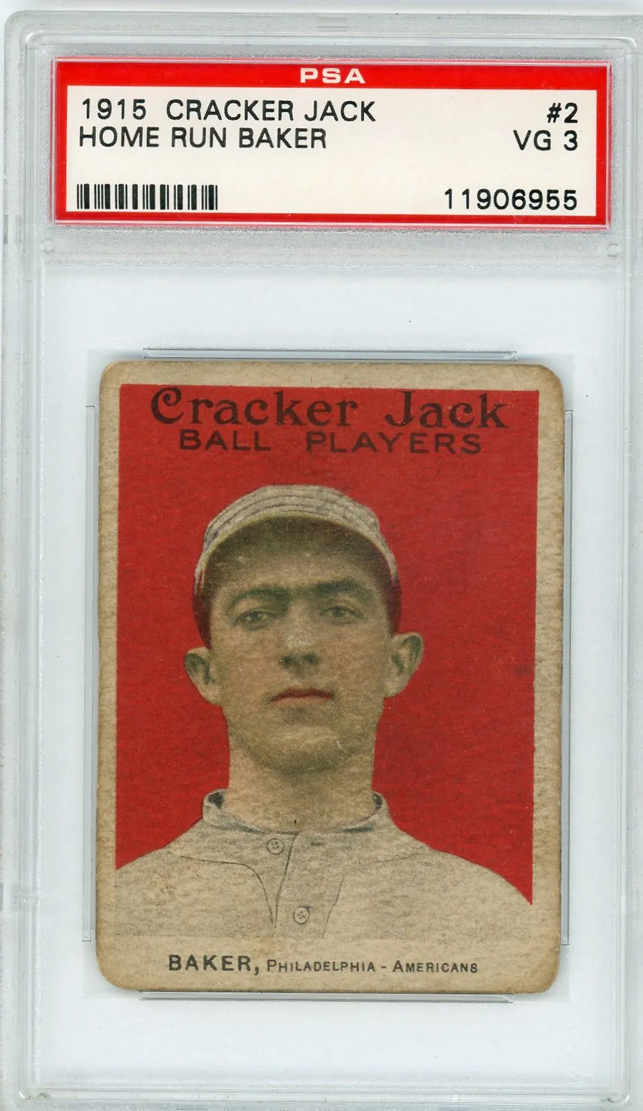 1915 Cracker Jack Home Run Baker #2 PSA 3