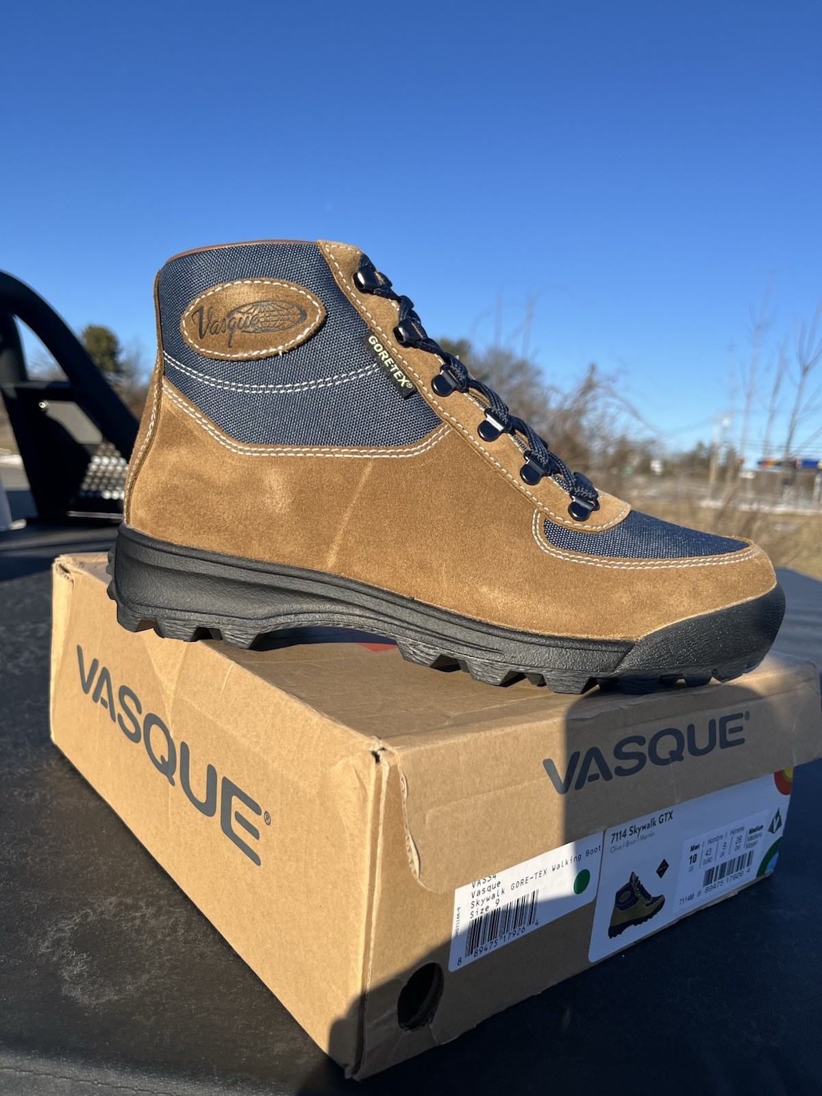 's Hiking Boots Brown Blue Gore-tex Us 10